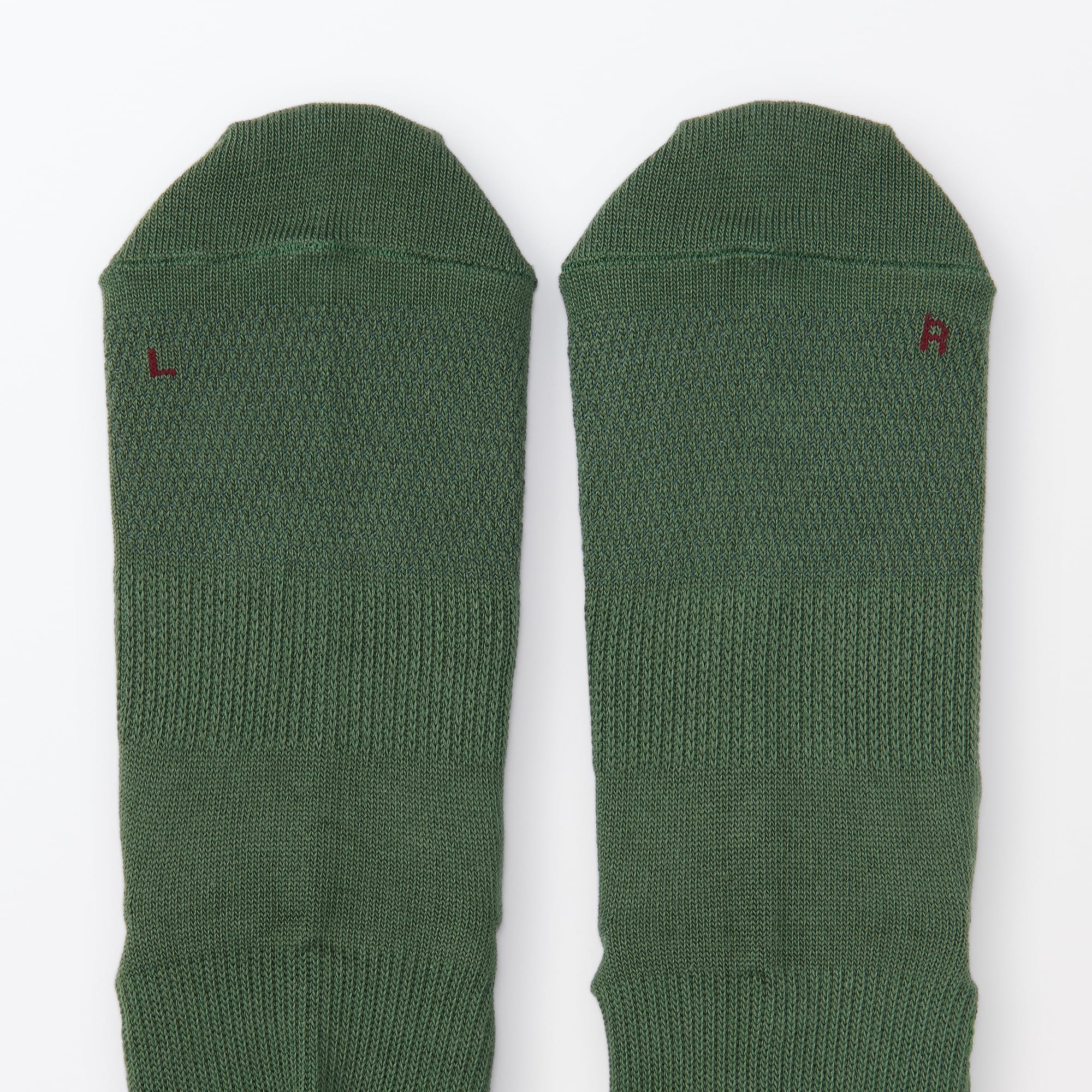 足なり直角　サポート付き　奈良県で編んだ　右と左のある靴下