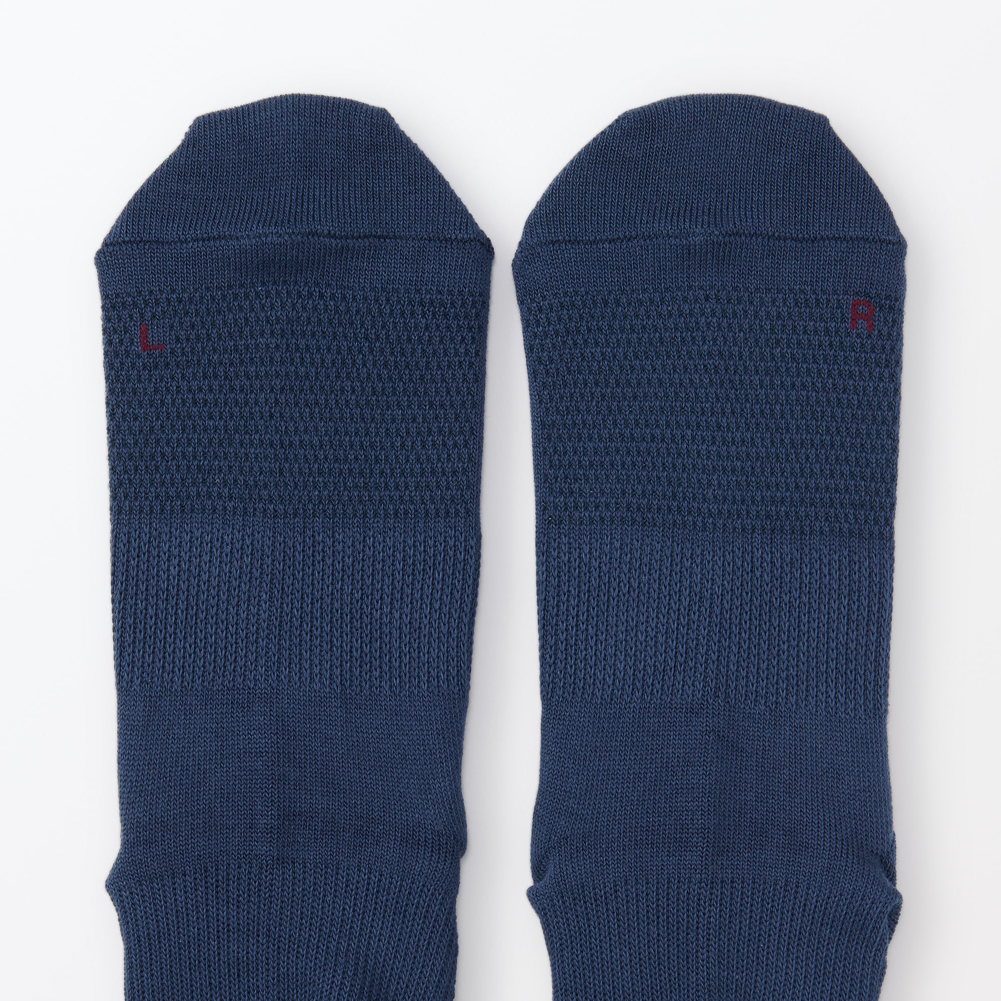 足なり直角　サポート付き　奈良県で編んだ　右と左のある靴下