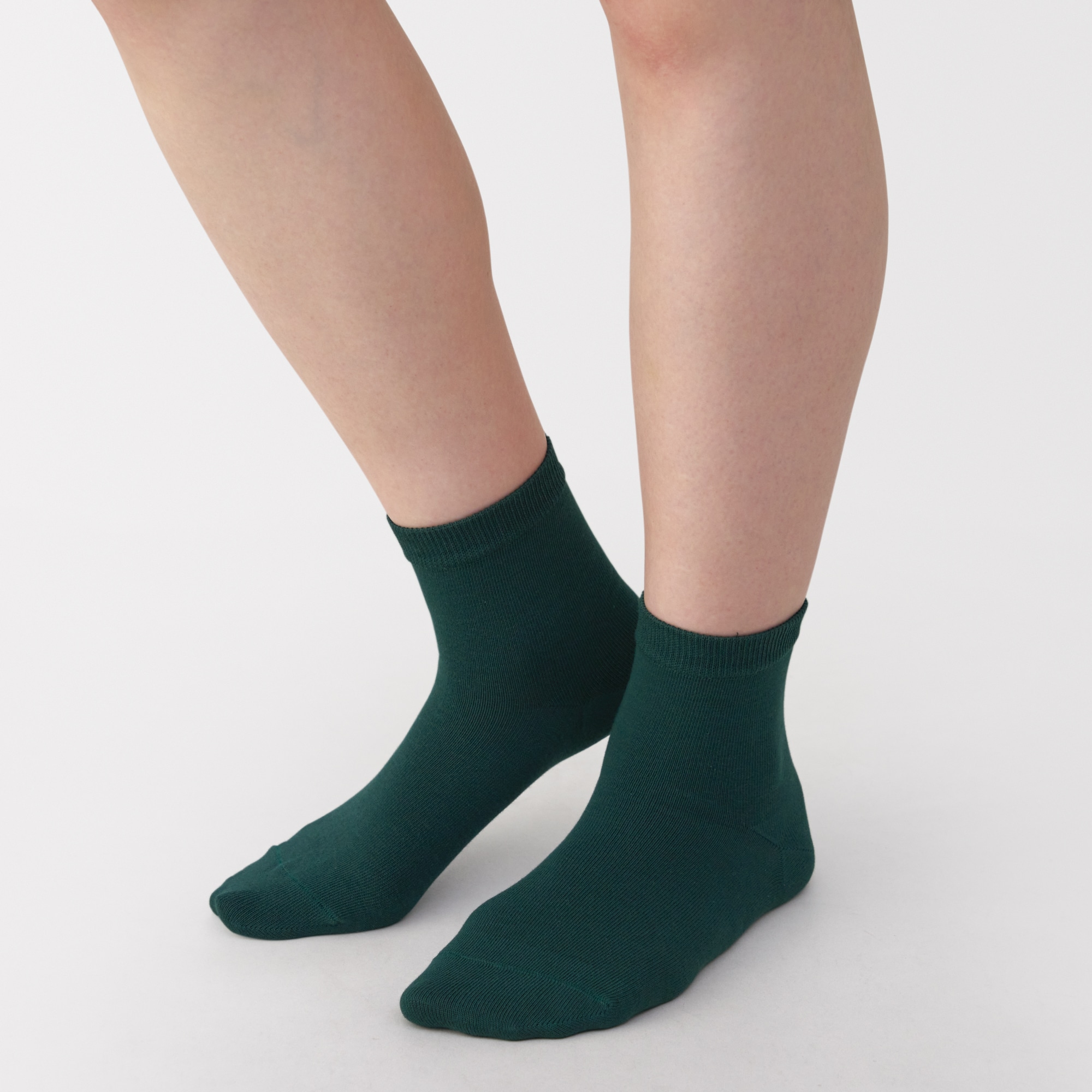 婦人　足なり直角　履き口やわらか　三層　ショート丈靴下（口ゴムなし）