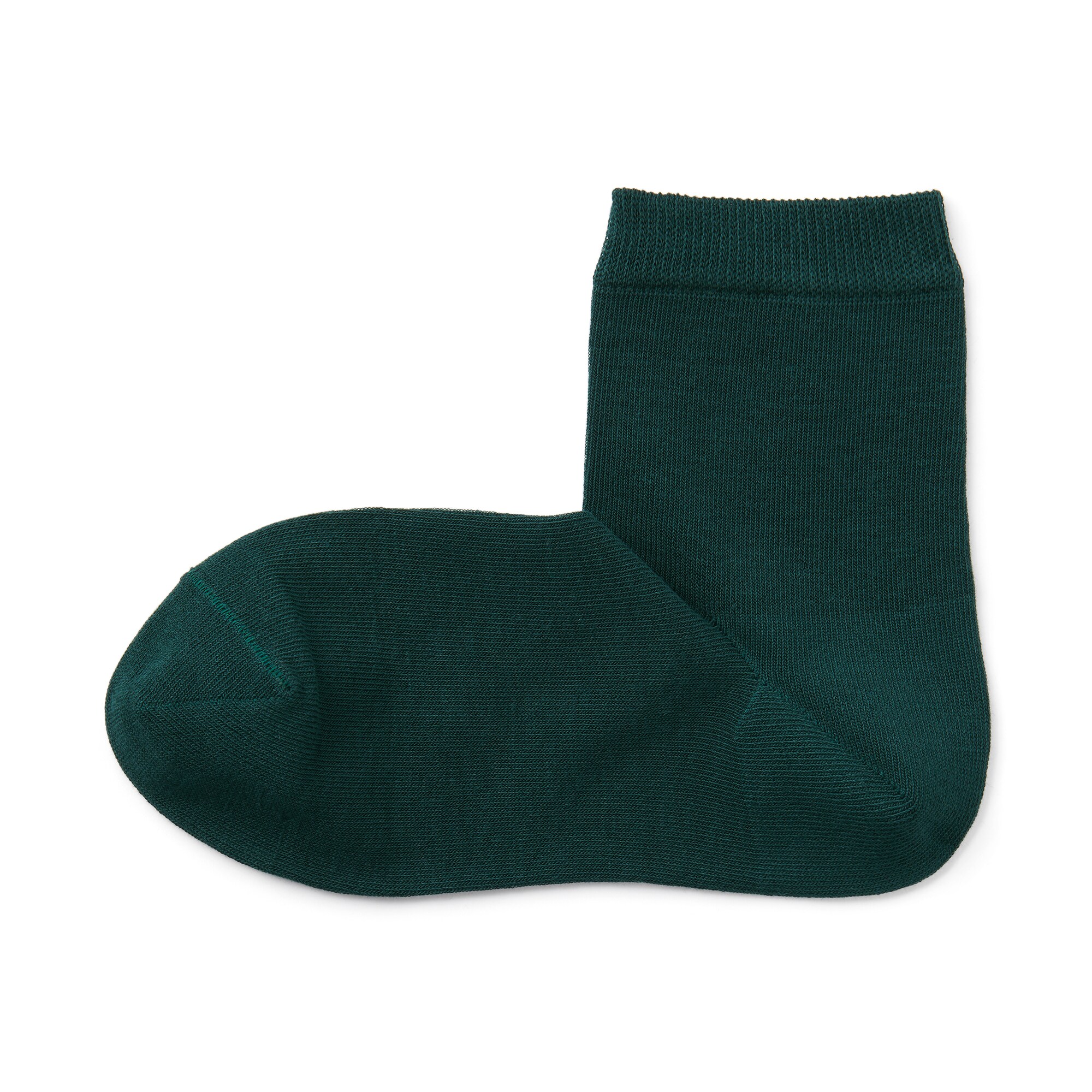 婦人　足なり直角　履き口やわらか　三層　ショート丈靴下（口ゴムなし）