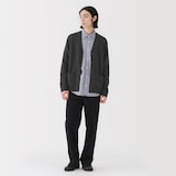 紳士　洗えるウールミドルゲージＶネックカーディガン