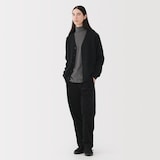 紳士　洗えるウールミドルゲージＶネックカーディガン