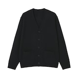 紳士　洗えるウールミドルゲージＶネックカーディガン