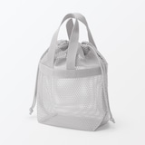 立体メッシュ持ち手付き巾着