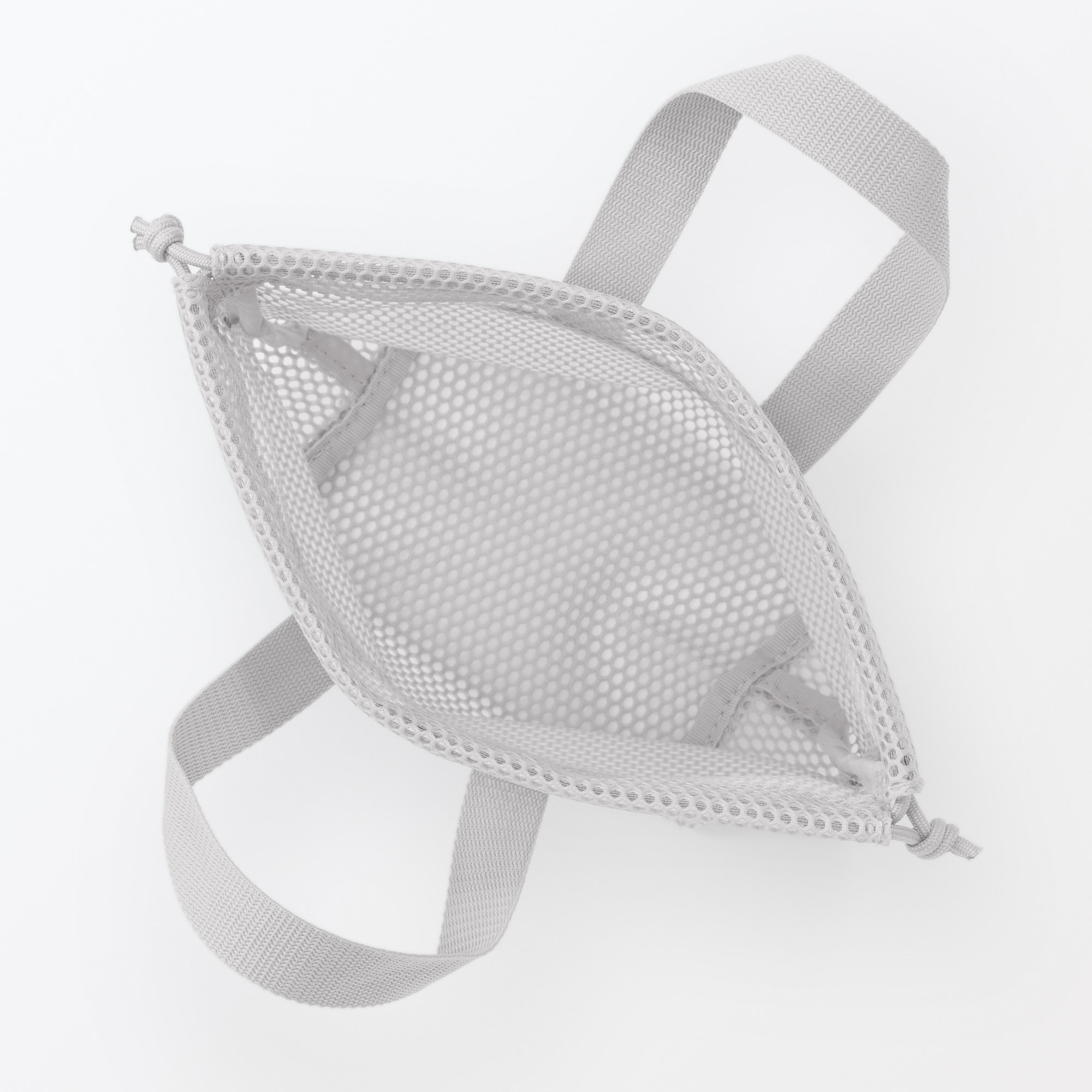 立体メッシュ持ち手付き巾着