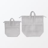 立体メッシュ持ち手付き巾着