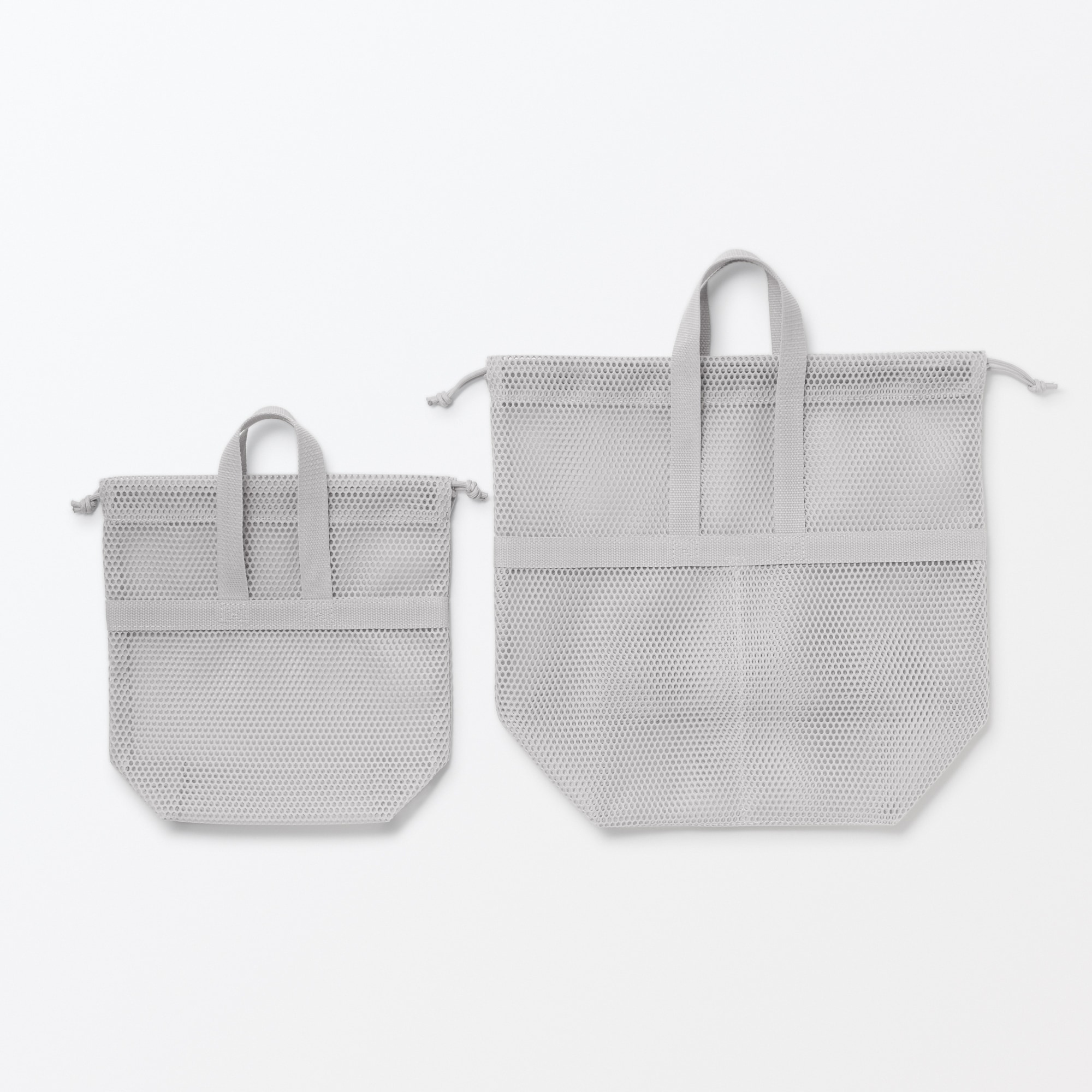 立体メッシュ持ち手付き巾着