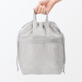 立体メッシュ持ち手付き巾着