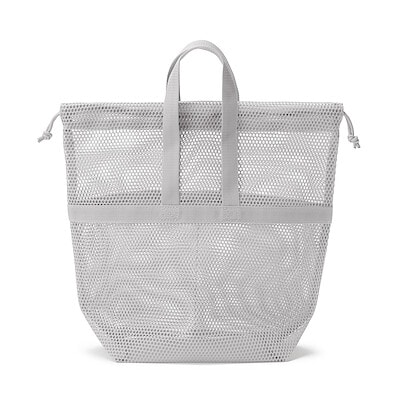 立体メッシュ持ち手付き巾着　Ｍ　約３３×１３×３１ｃｍ