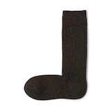 紳士　足なり直角　日本で編みたてたウール混ローゲージ靴下