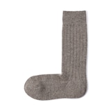 紳士　足なり直角　日本で編みたてたウール混ローゲージ靴下