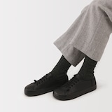 婦人　足なり直角　日本で編みたてたウール混ローゲージ靴下