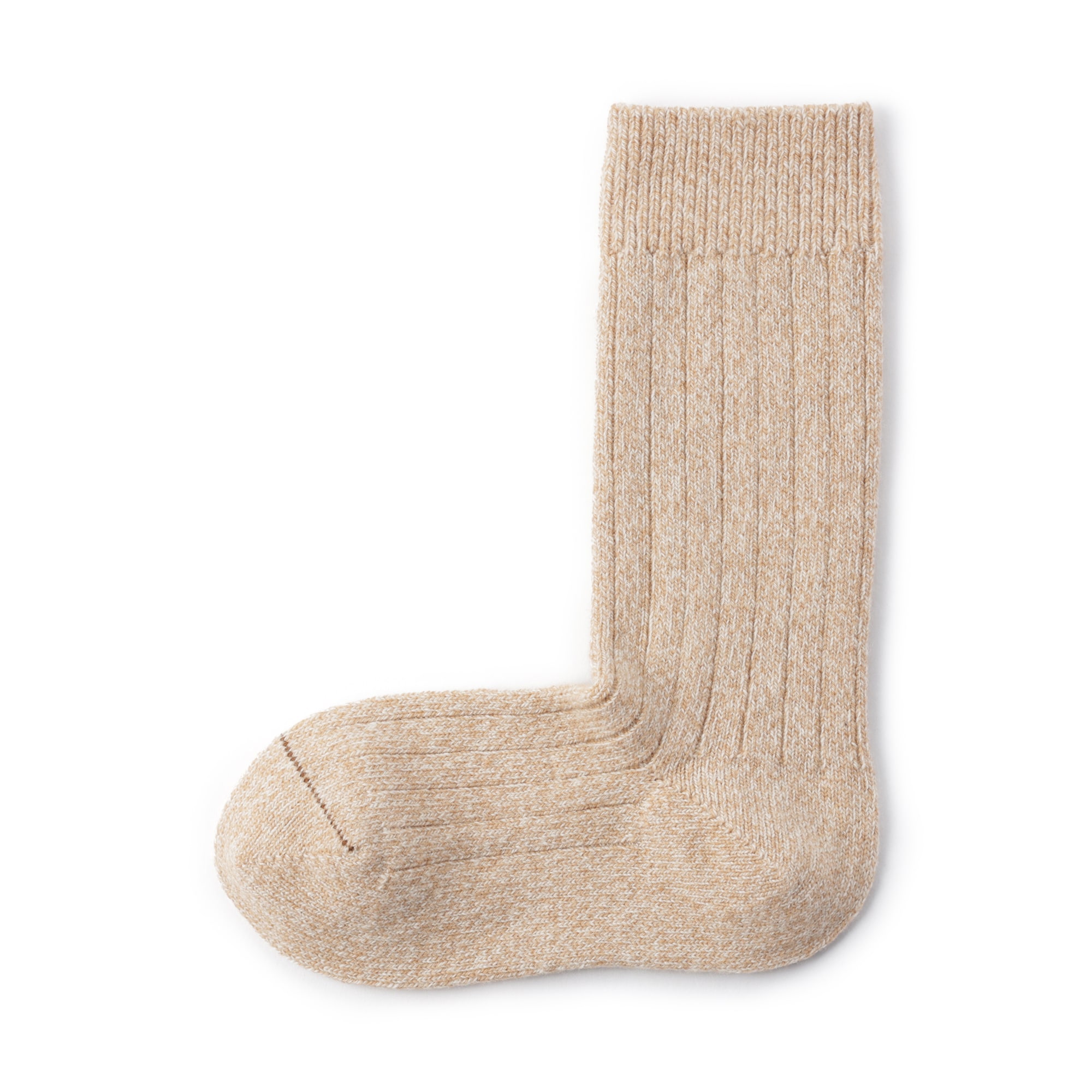 婦人　足なり直角　日本で編みたてたウール混ローゲージ靴下