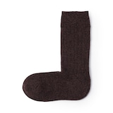 婦人　足なり直角　日本で編みたてたウール混ローゲージ靴下