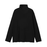 婦人　自然の色を生かして染色した　カシミヤタートルネックセーター