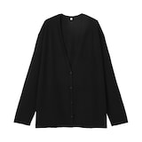 婦人　自然の色を生かして染色した　カシミヤＶネックカーディガン