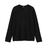 紳士　自然の色を生かして染色した　カシミヤクルーネックセーター