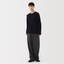 紳士　自然の色を生かして染色した　カシミヤクルーネックセーター