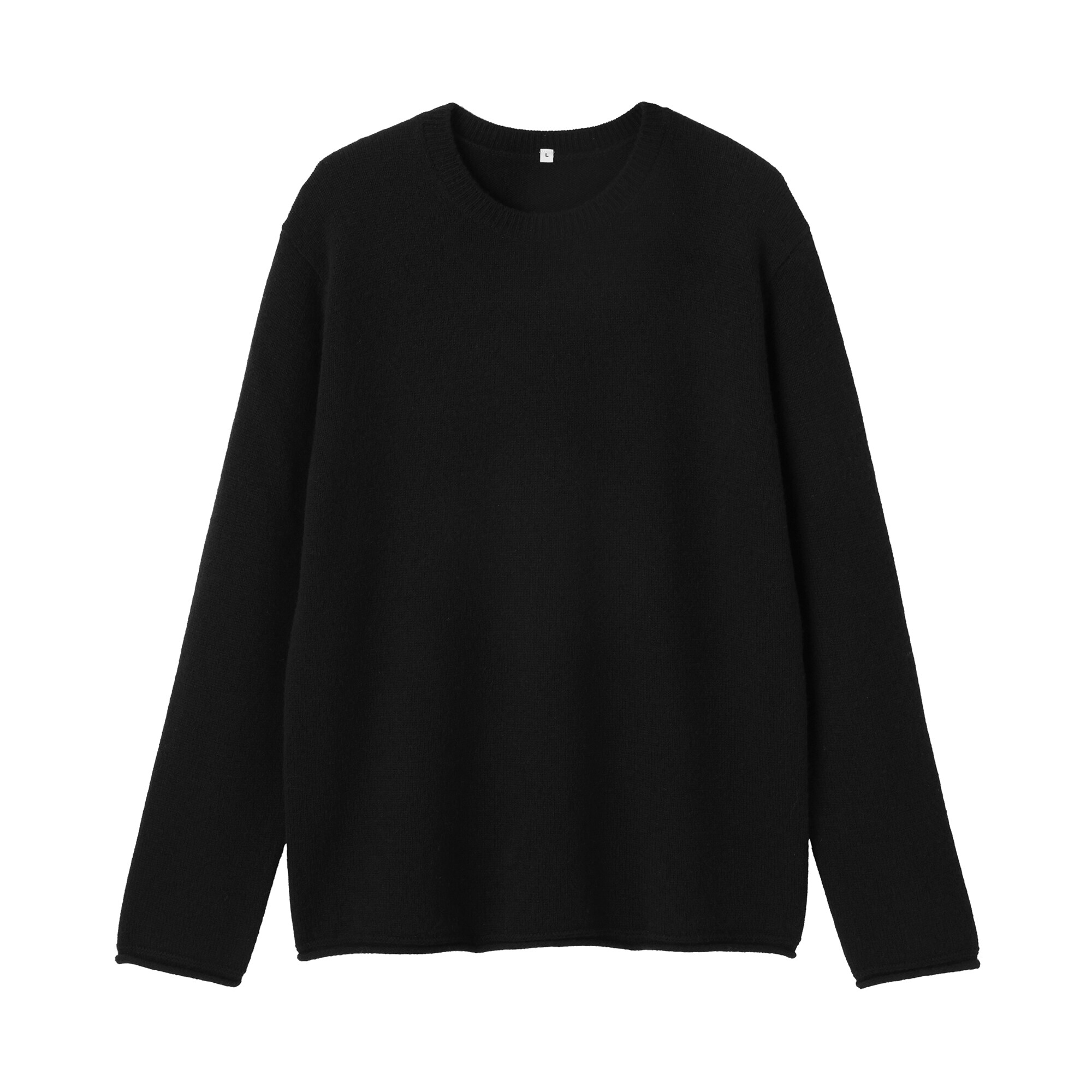 MUJI Labo 自然の色を生かして染色した　カシミヤクルーネックセーター S 紳士 自然の色を生かして染色した カシミヤクルーネックセーター