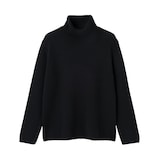 紳士　自然の色を生かして染色した　カシミヤタートルネックセーター