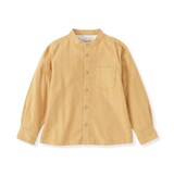 キッズ　両面起毛フランネルスタンドカラー長袖シャツ（ＣＮ）