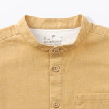 キッズ　両面起毛フランネルスタンドカラー長袖シャツ（ＣＮ）