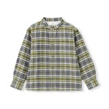 キッズ　両面起毛フランネルスタンドカラー長袖シャツ（ＣＮ）