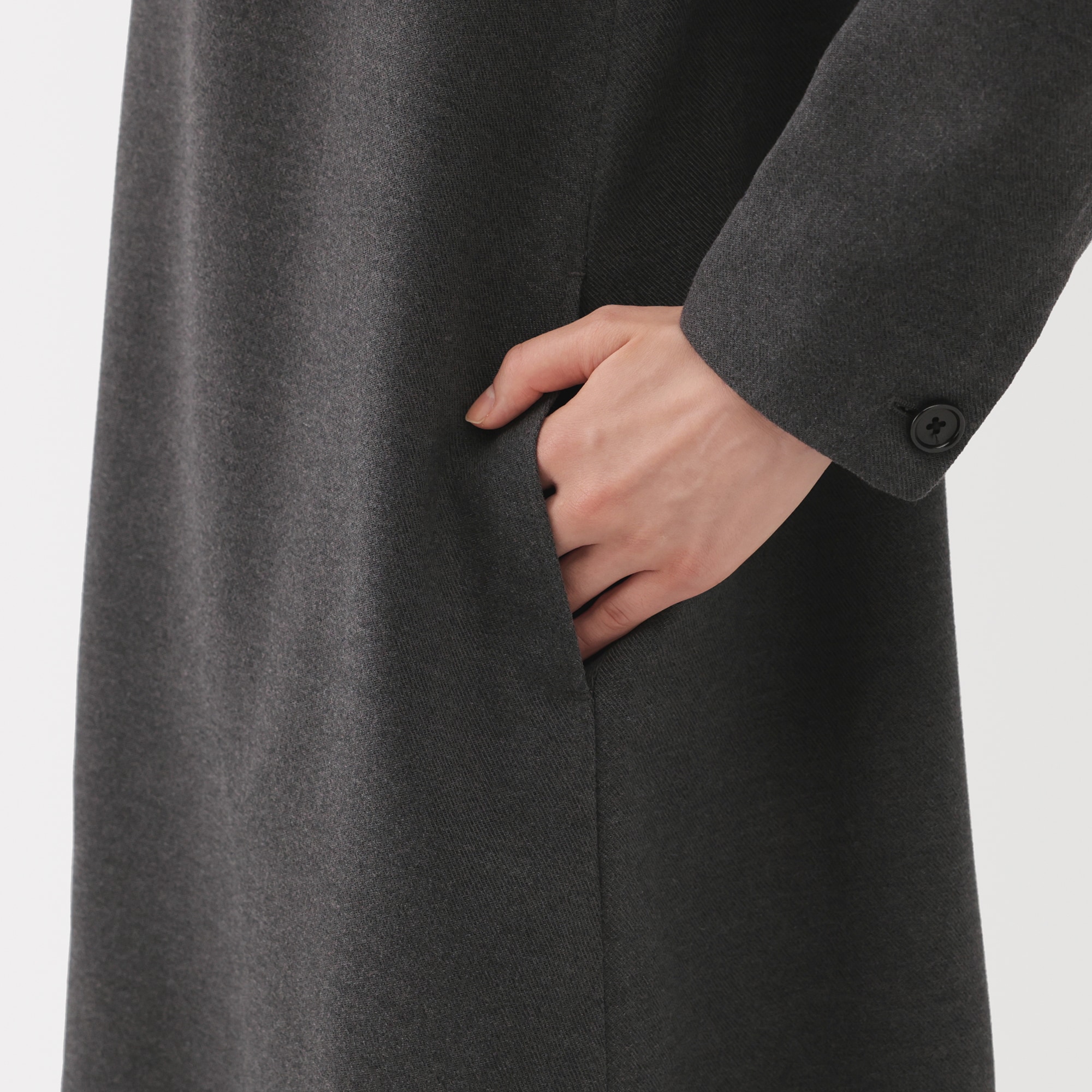 婦人　起毛長袖ワンピース