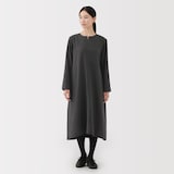 婦人　起毛長袖ワンピース