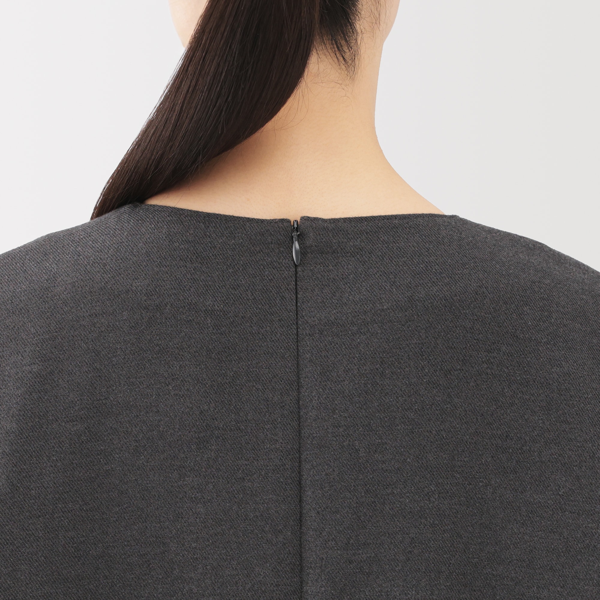 婦人　起毛長袖ワンピース