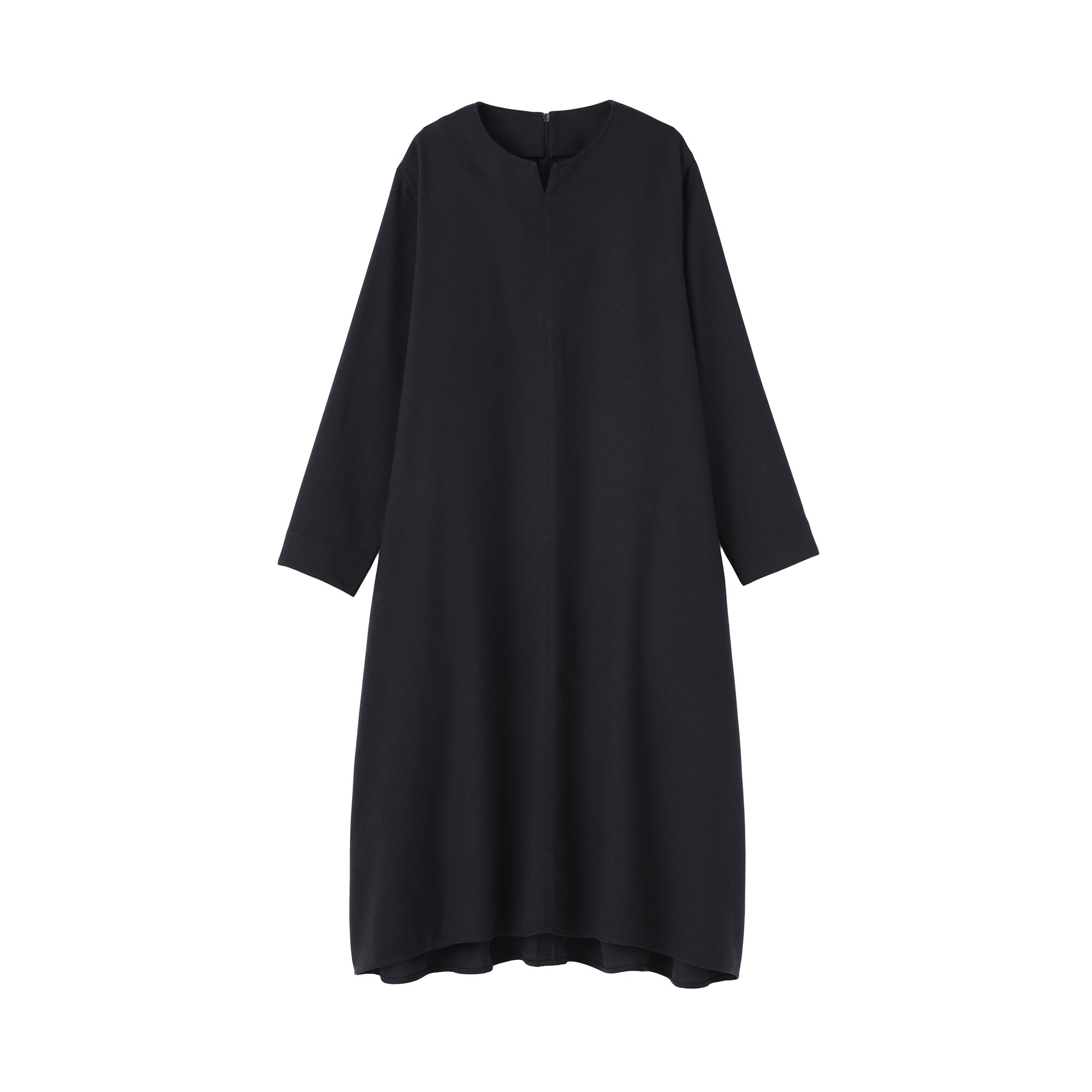 婦人　起毛長袖ワンピース