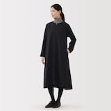 婦人　起毛長袖ワンピース