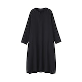 婦人　起毛長袖ワンピース