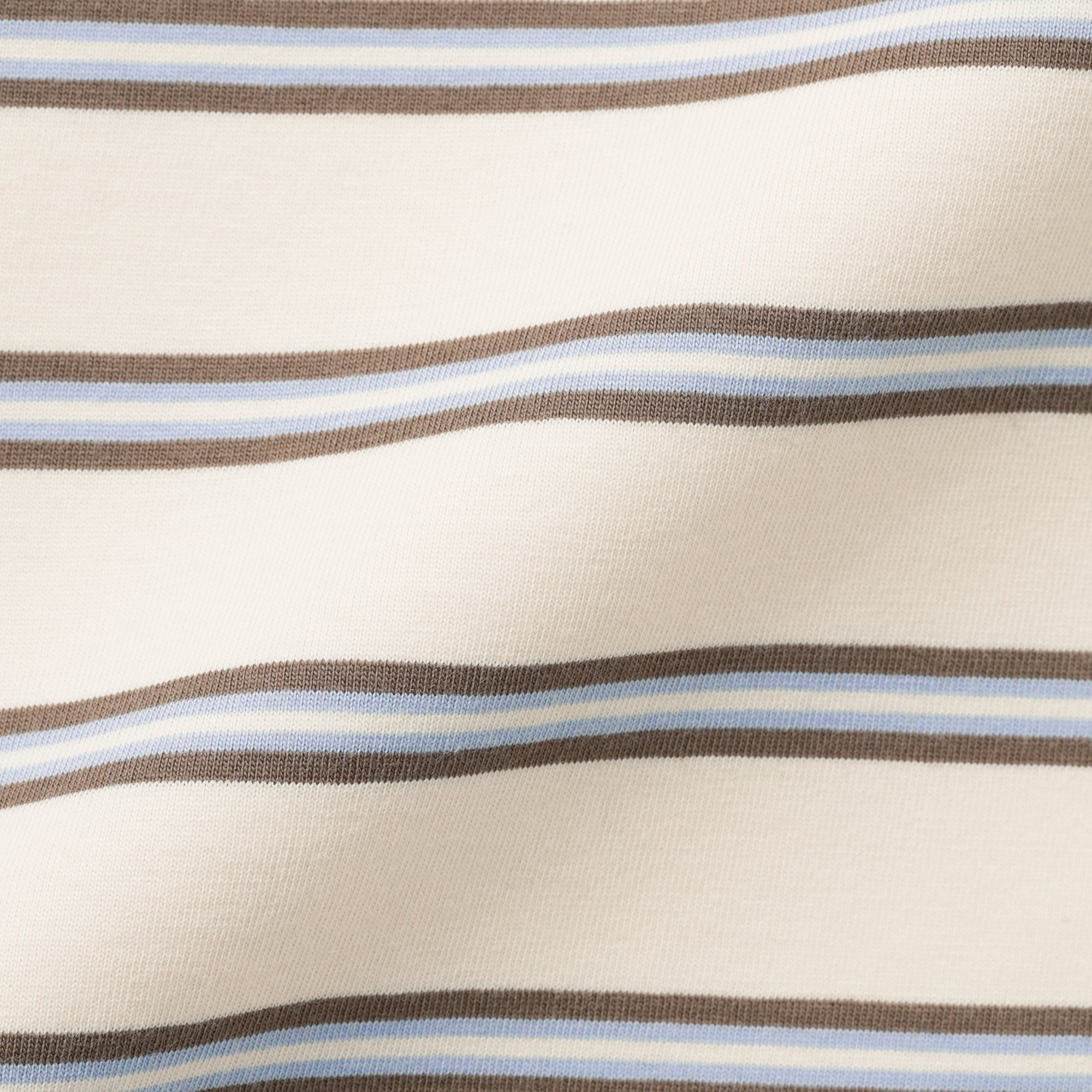 キッズ　綿天竺編みクルーネック長袖Ｔシャツ　ボーダー