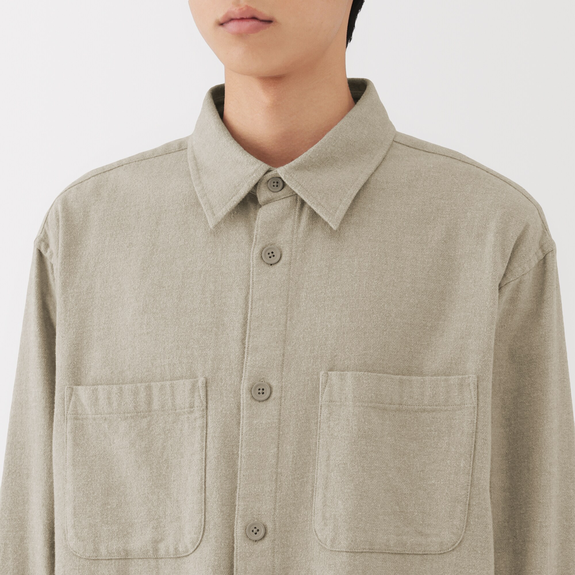 紳士　両面起毛フランネルシャツジャケット