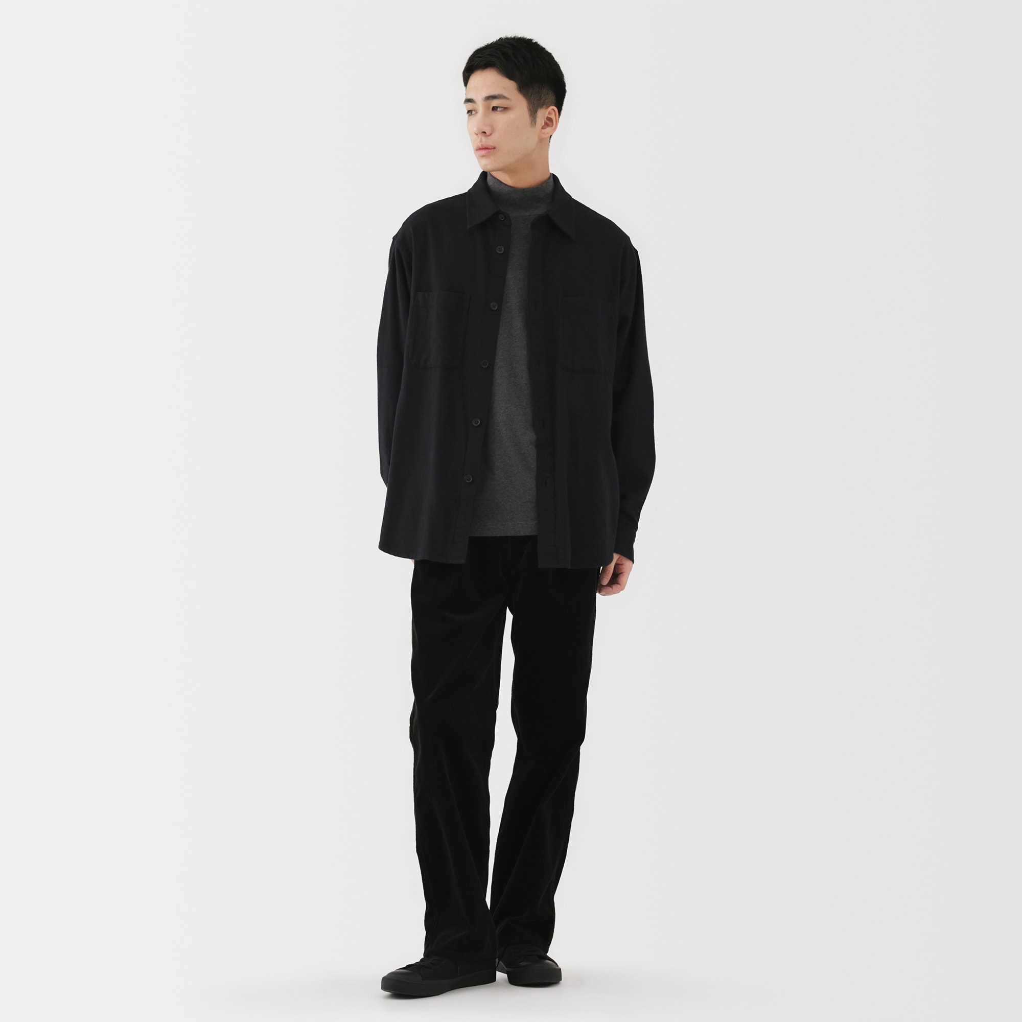 紳士 両面起毛フランネルシャツジャケット | 無印良品