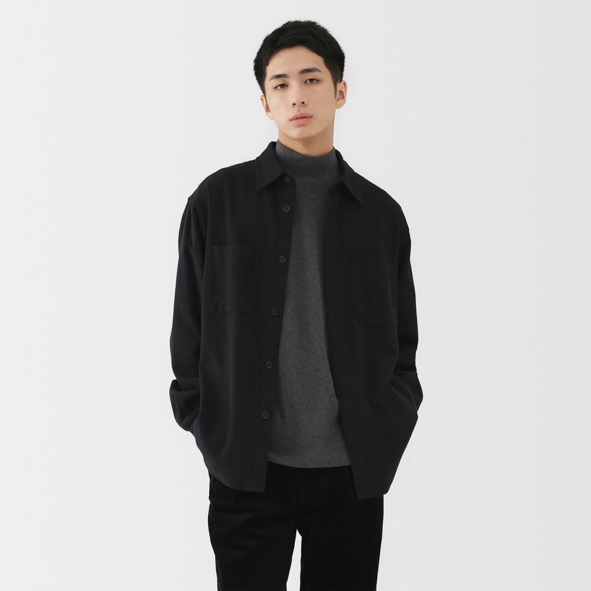 紳士 両面起毛フランネルシャツジャケット | 無印良品