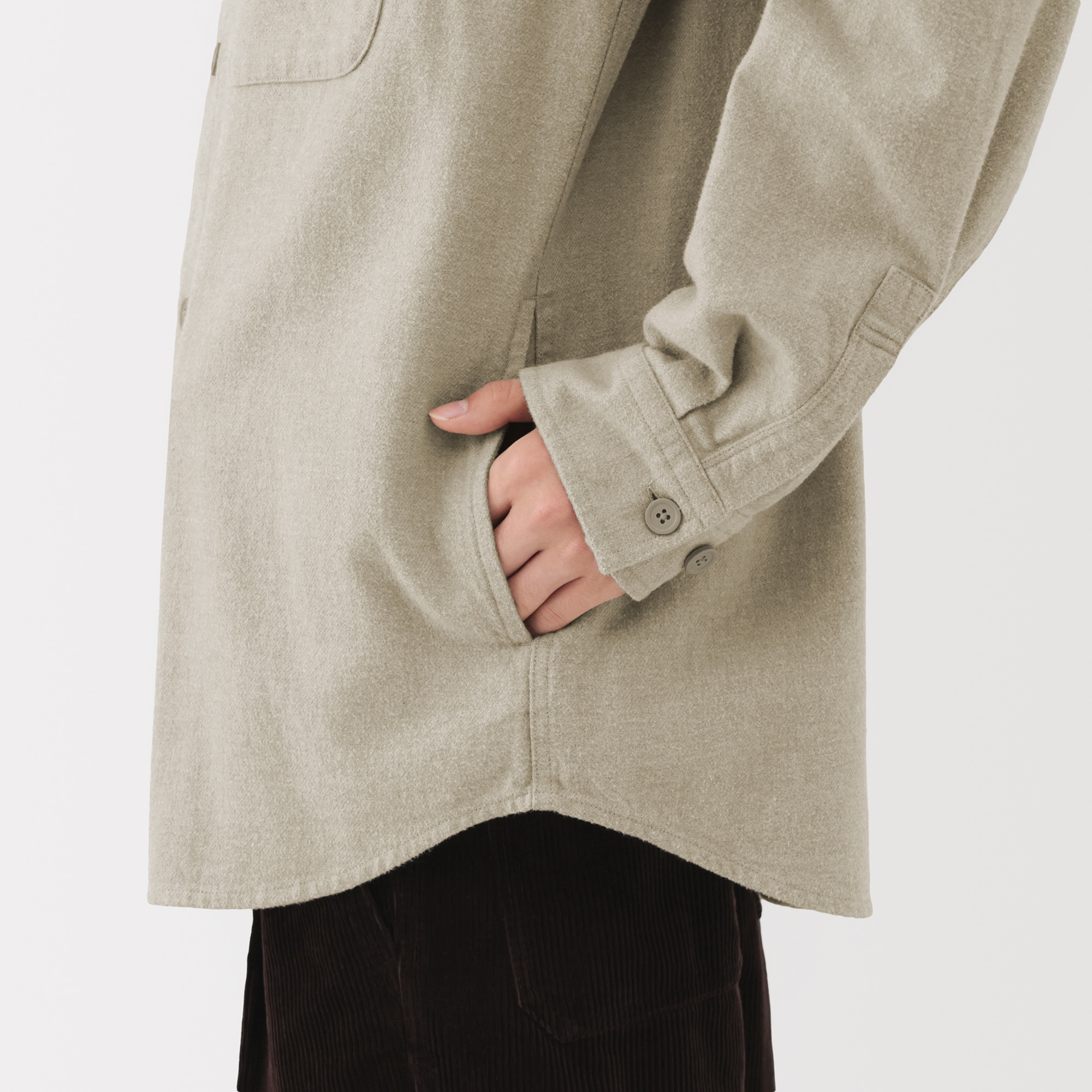 紳士　両面起毛フランネルシャツジャケット