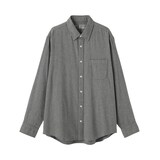 紳士　両面起毛フランネル長袖シャツ（再生コットン）
