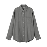 紳士　両面起毛フランネル長袖シャツ（再生コットン）