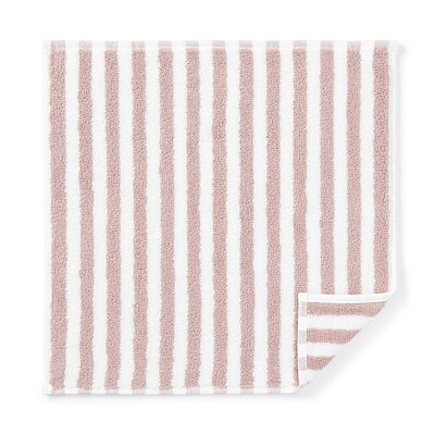 綿　やわらか　タオルハンカチ（縞）　