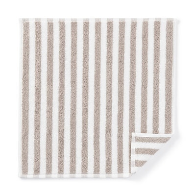 綿　やわらか　タオルハンカチ（縞）　