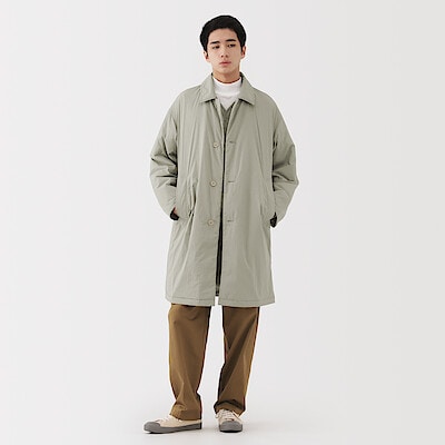 紳士　ふんわり中わた　撥水ステンカラーコート