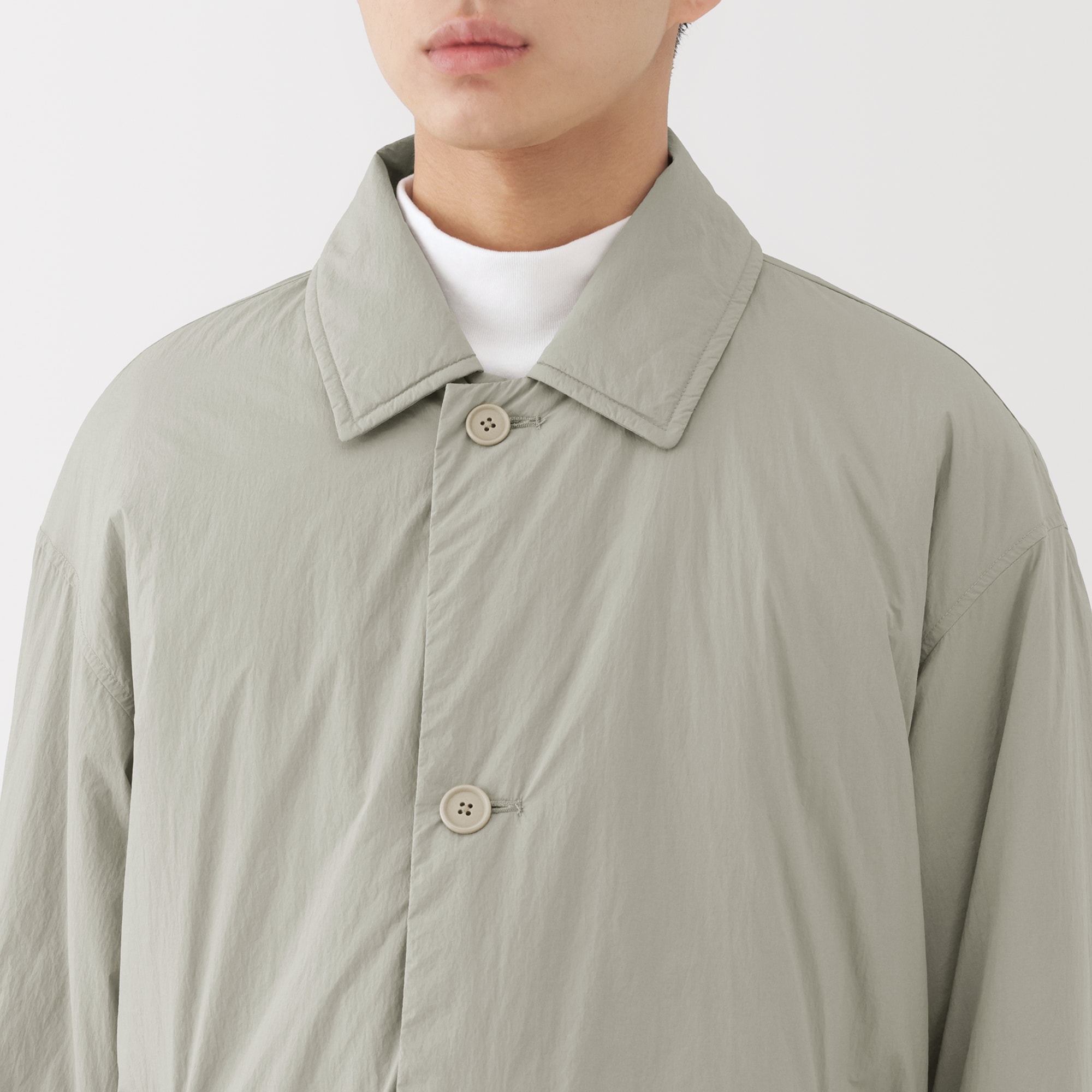 紳士　ふんわり中わた　撥水ステンカラーコート