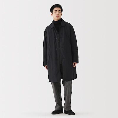 紳士　ふんわり中わた　撥水ステンカラーコート