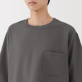 紳士　風を通す　ストレッチ　五分袖布帛Ｔシャツ