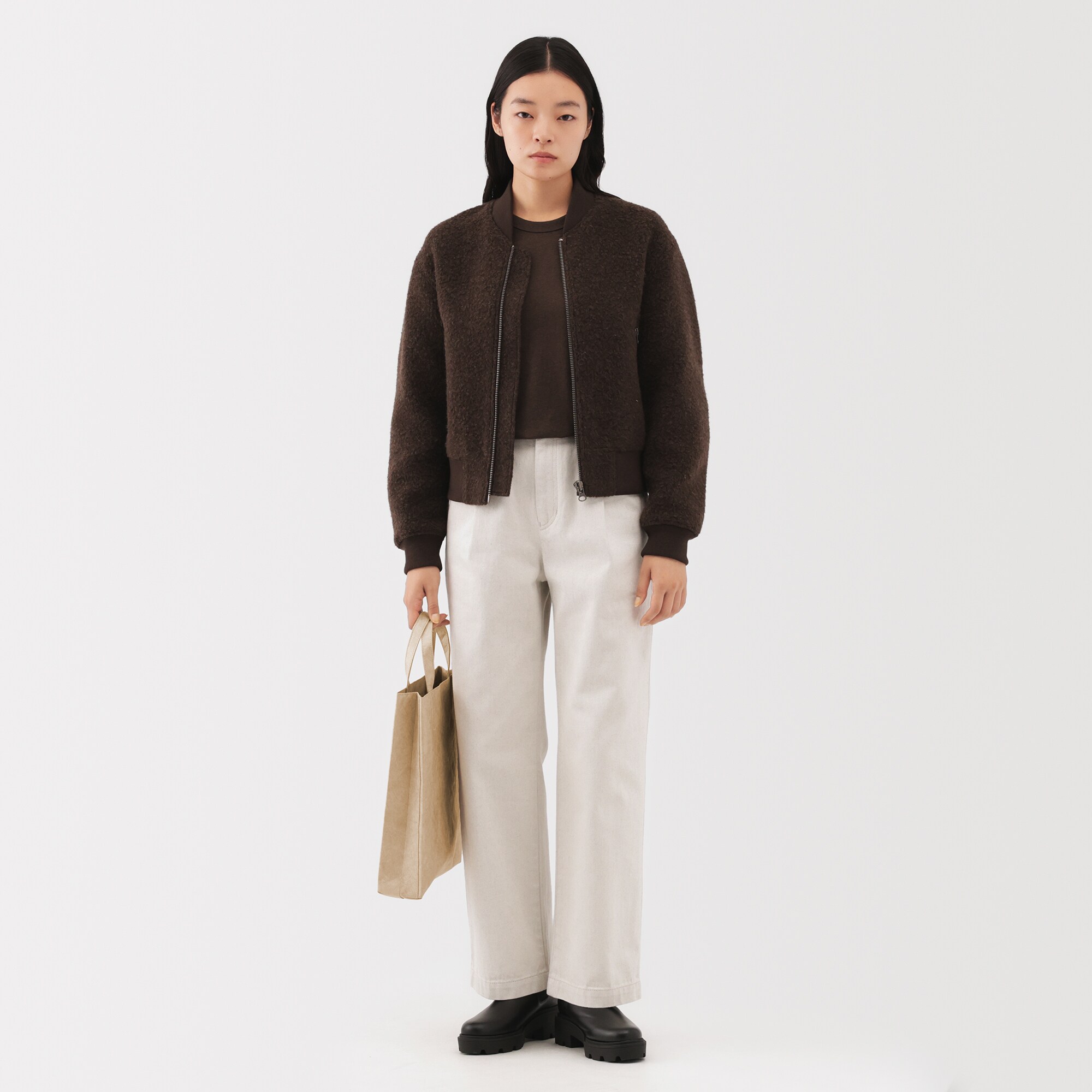 ペーパーライクトートバッグ　内ポケット付き