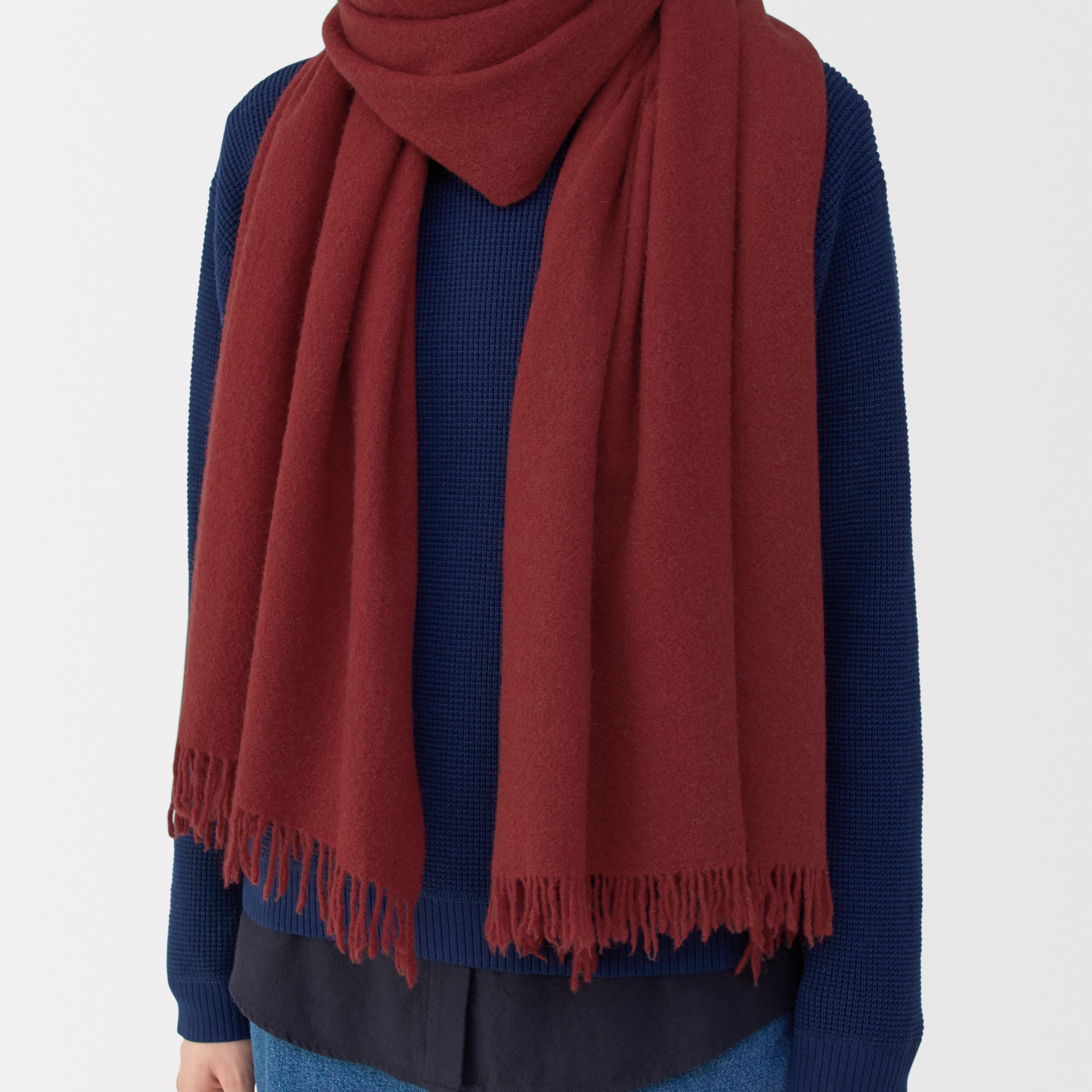 ふっくらウール 大判ストール（薄手） | 無印良品