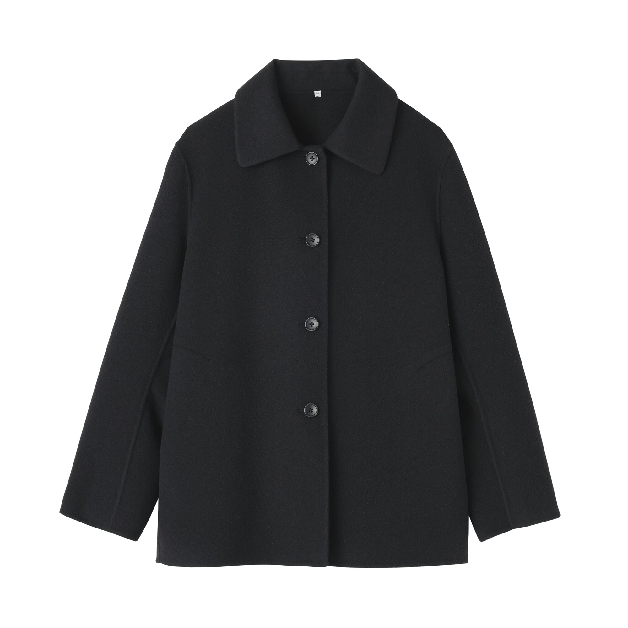 婦人　ウール混　ダブルフェイスショートコート