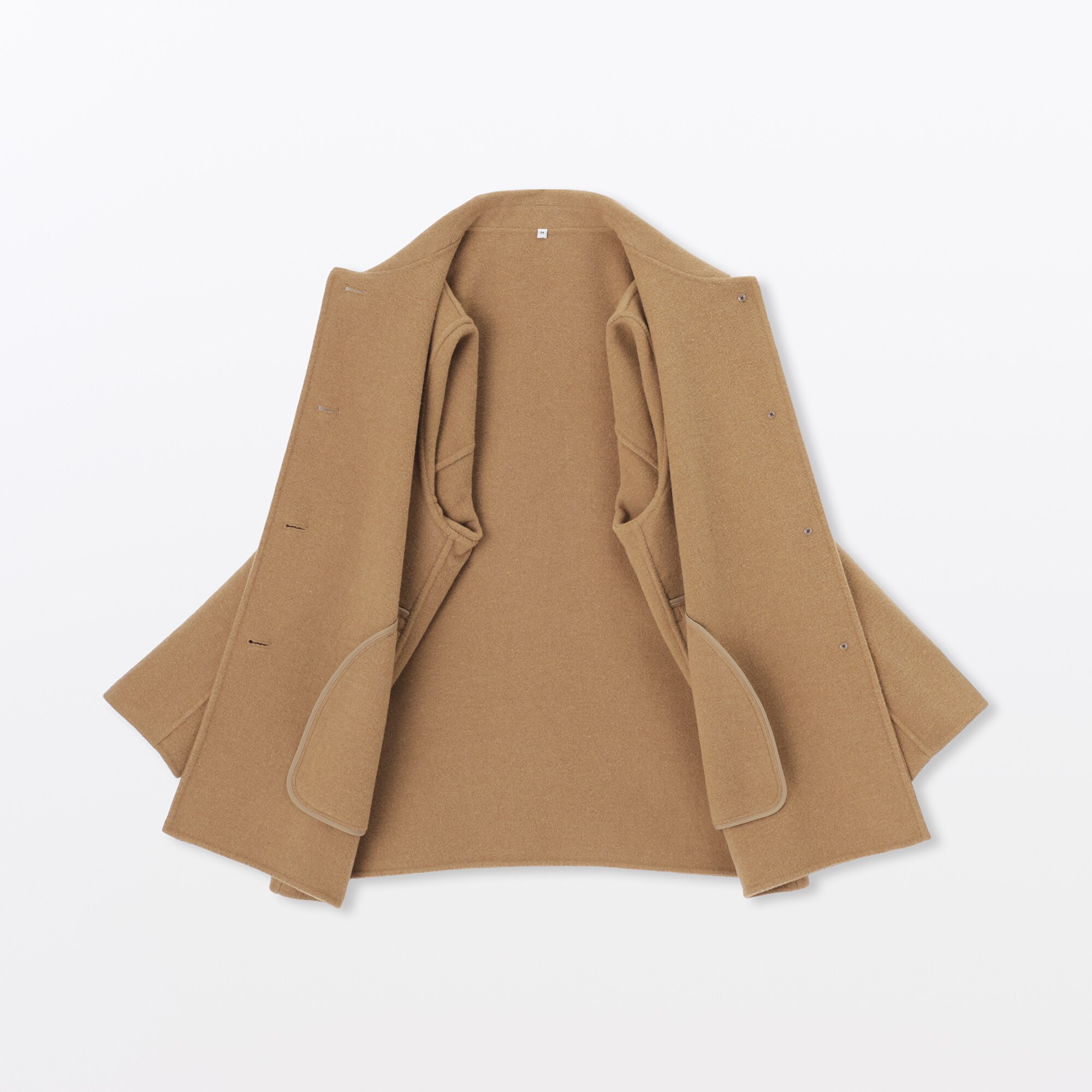 婦人　ウール混　ダブルフェイスショートコート